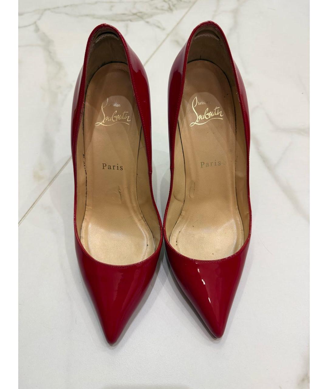 CHRISTIAN LOUBOUTIN Красные туфли из лакированной кожи, фото 2