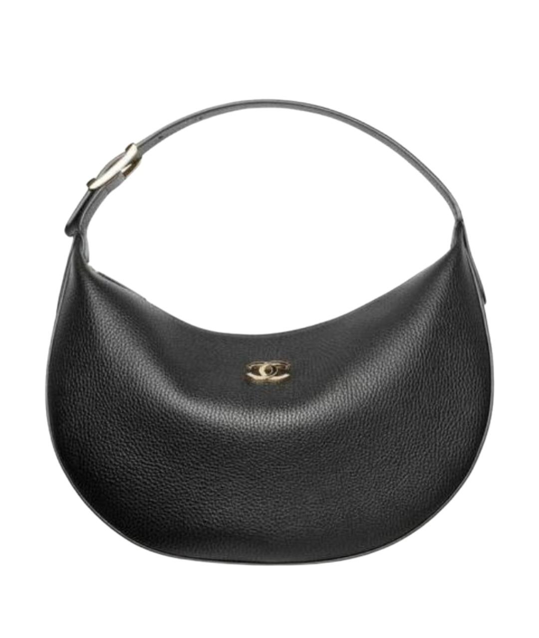 CHANEL Черная кожаная сумка с короткими ручками, фото 1