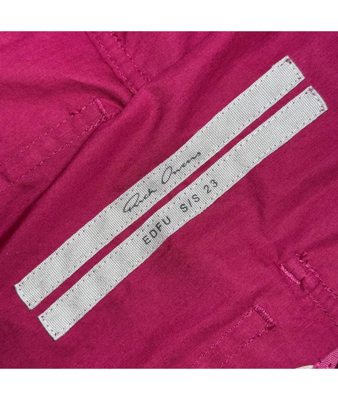 RICK OWENS DRKSHDW Бордовые хлопковые повседневные брюки, фото 9