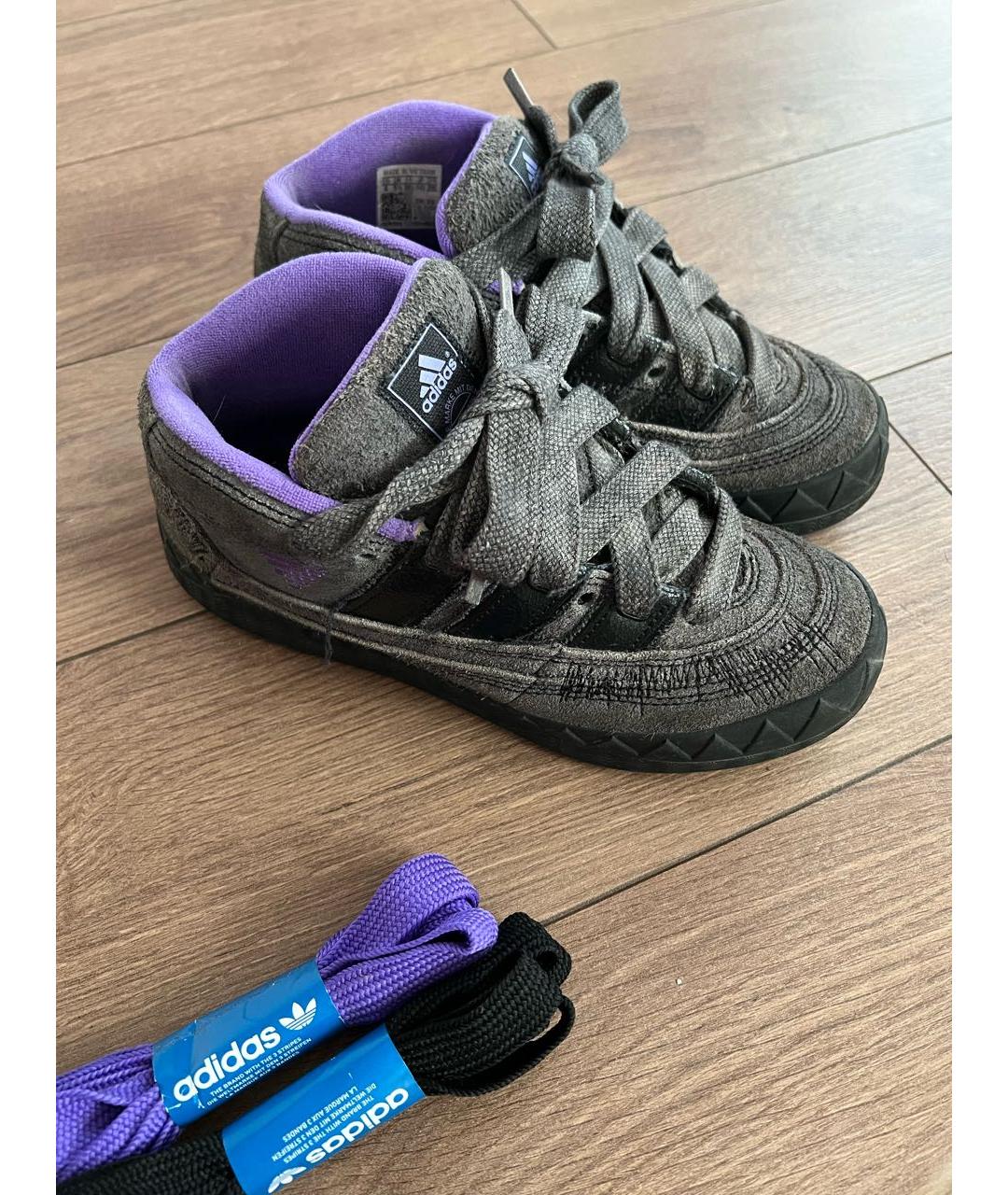 ADIDAS Серые замшевые кроссовки, фото 8