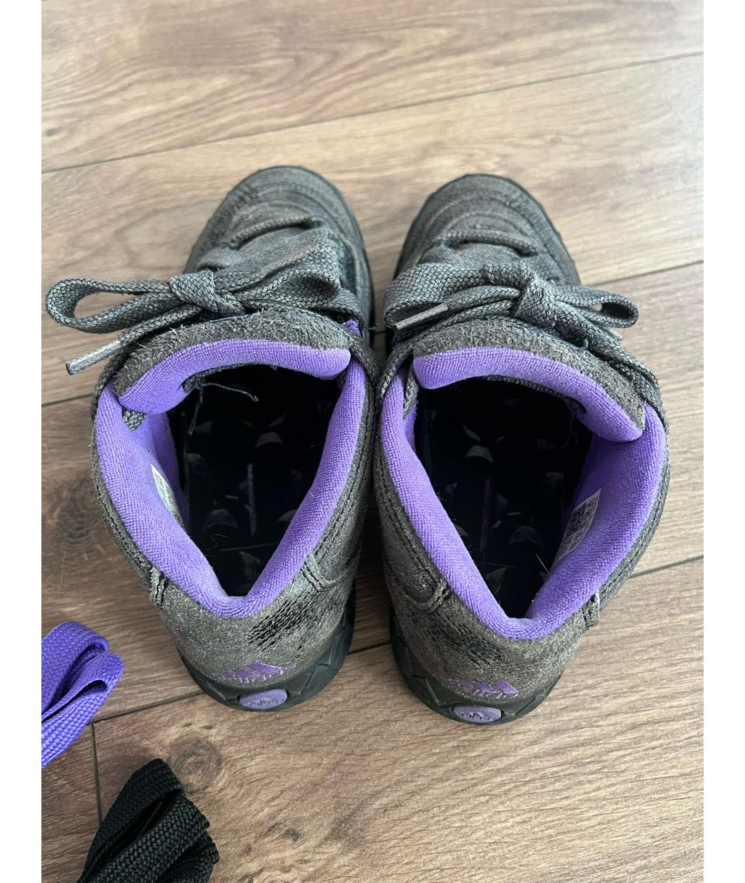 ADIDAS Серые замшевые кроссовки, фото 3