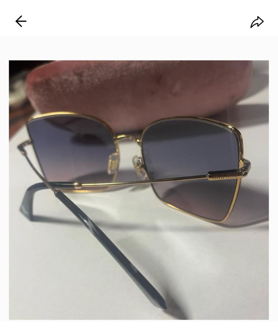 MIU MIU Мульти металлические солнцезащитные очки, фото 5