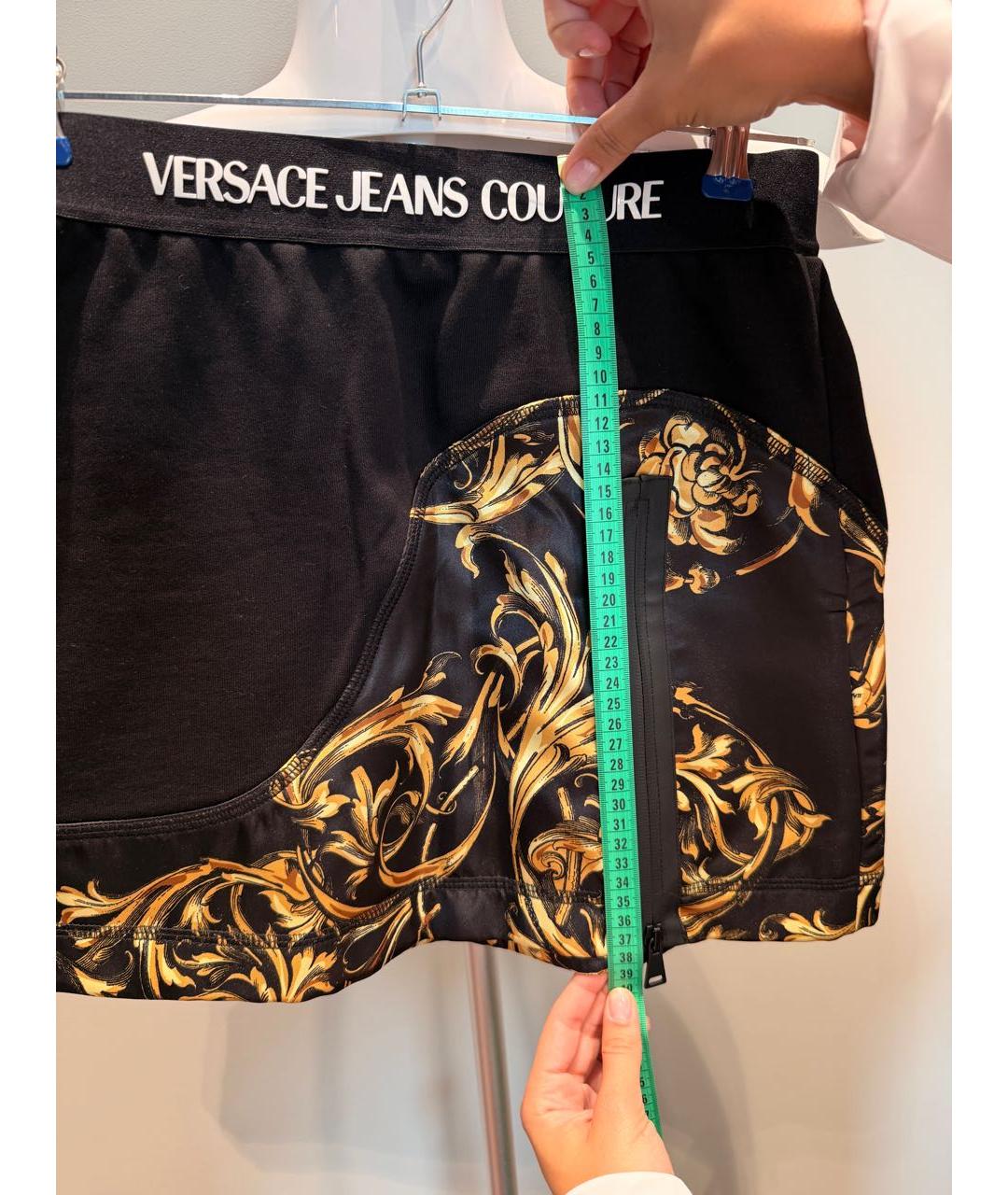 VERSACE JEANS COUTURE Черный хлопко-эластановый костюм с юбками, фото 8