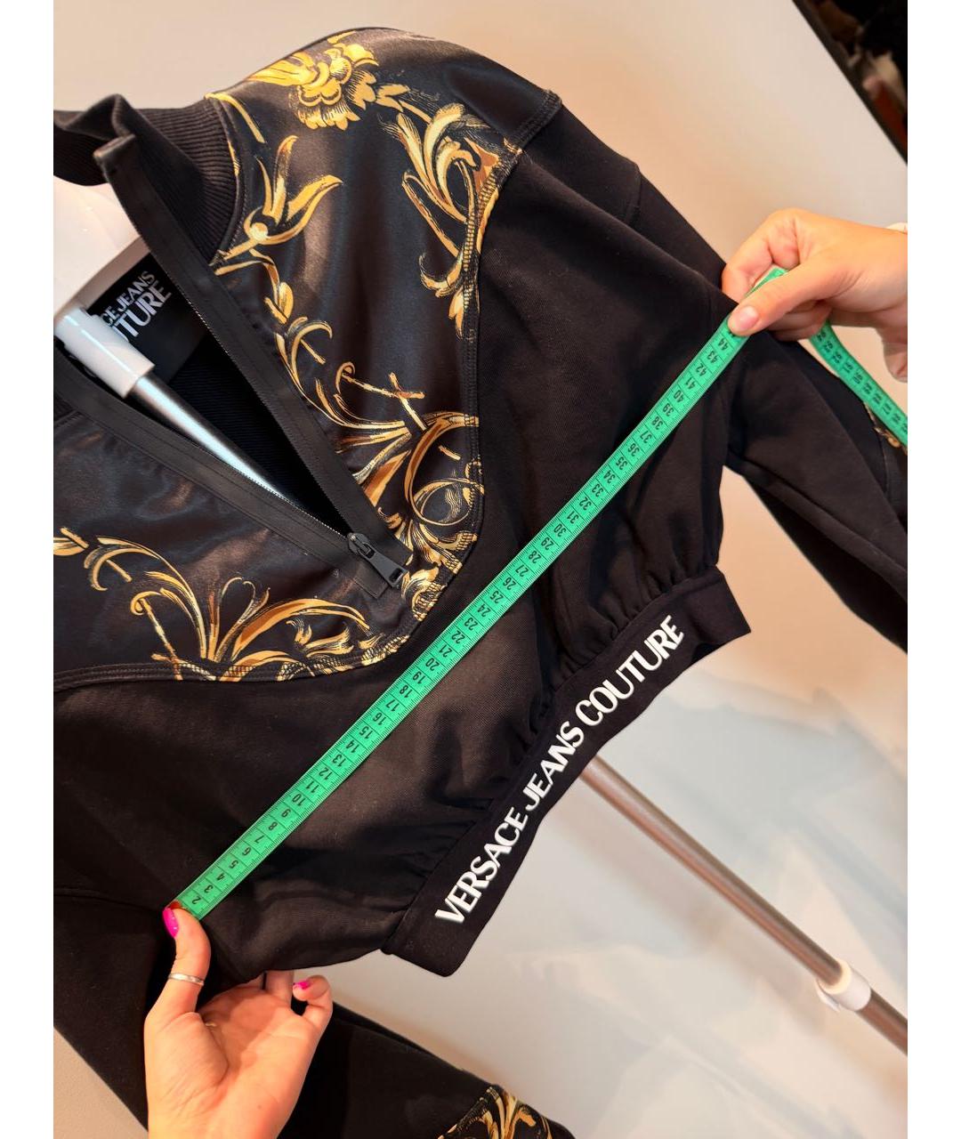VERSACE JEANS COUTURE Черный хлопко-эластановый костюм с юбками, фото 7