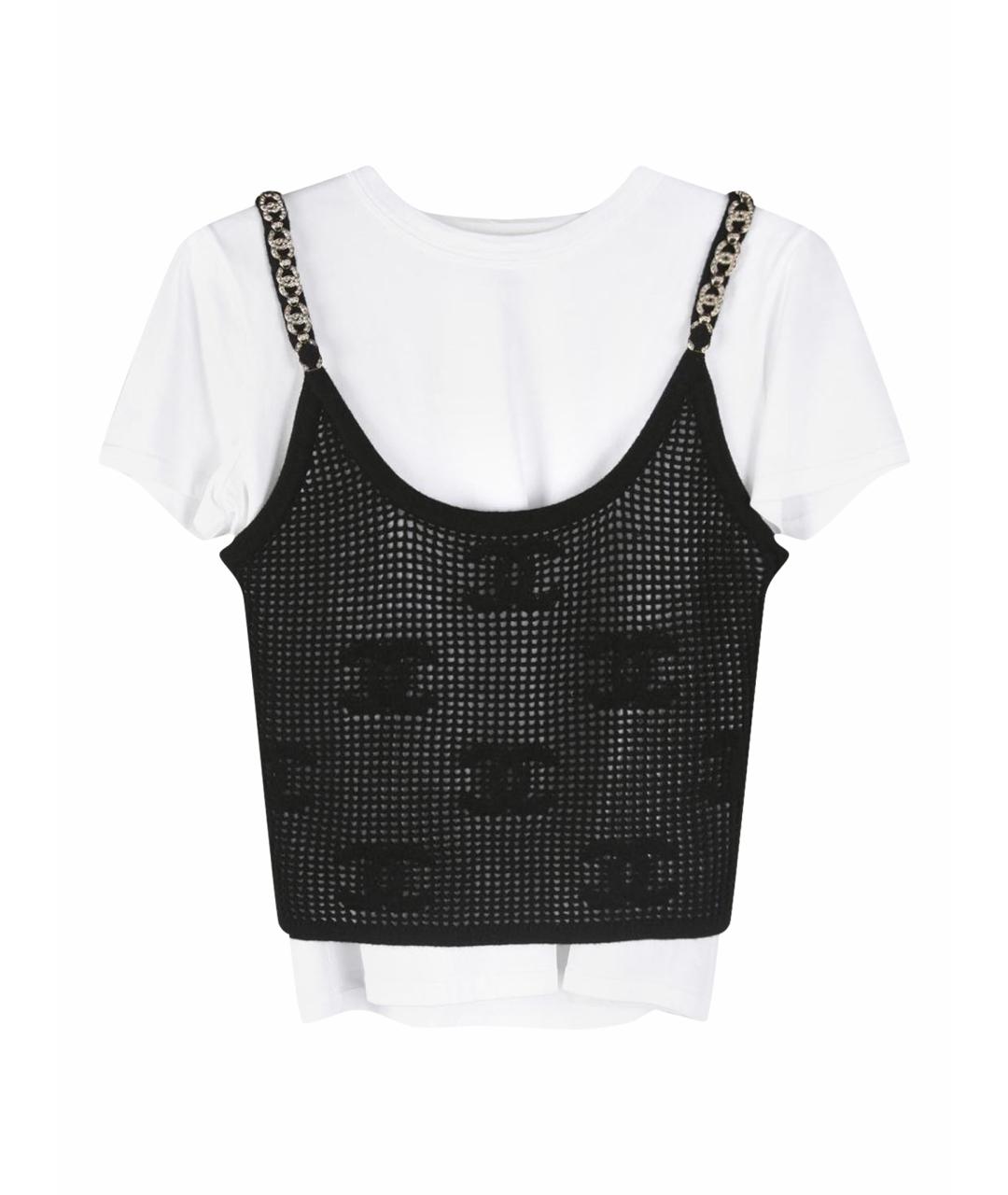 CHANEL Черная хлопковая футболка, фото 1