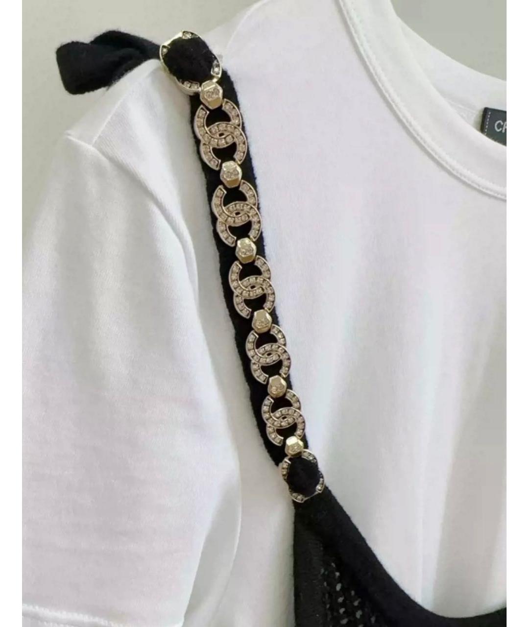 CHANEL Черная хлопковая футболка, фото 4