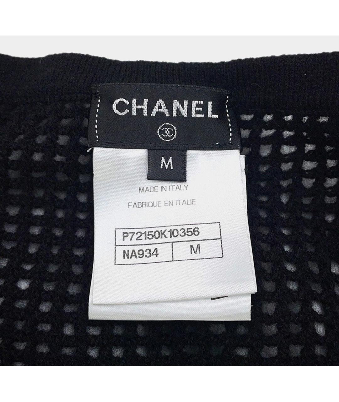 CHANEL Черная хлопковая футболка, фото 3