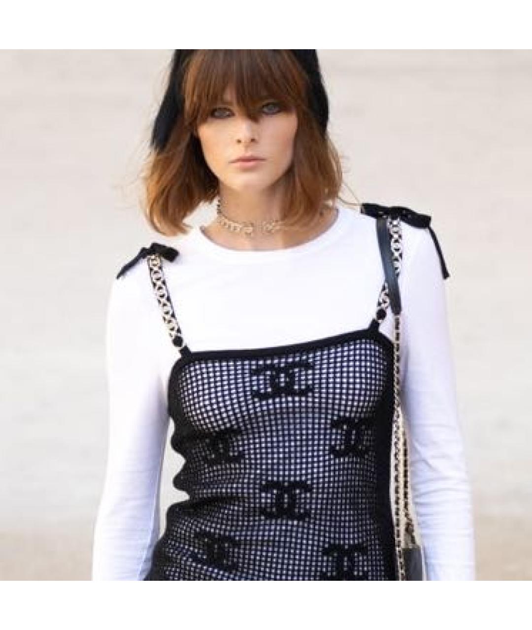 CHANEL Черная хлопковая футболка, фото 5