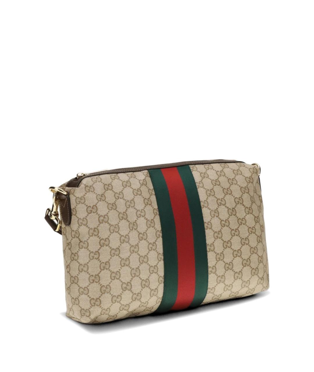 GUCCI Бежевая хлопковая сумка на плечо, фото 4