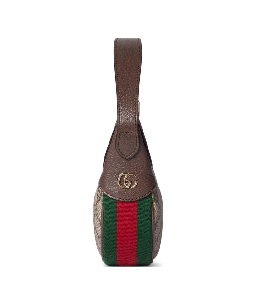 GUCCI Коричневая сумка через плечо из искусственной кожи, фото 6