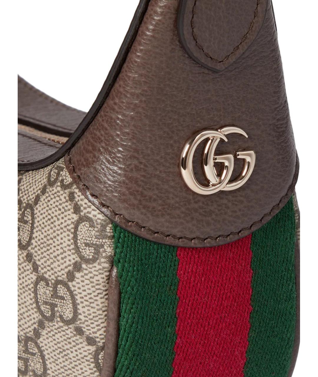 GUCCI Коричневая сумка через плечо из искусственной кожи, фото 2