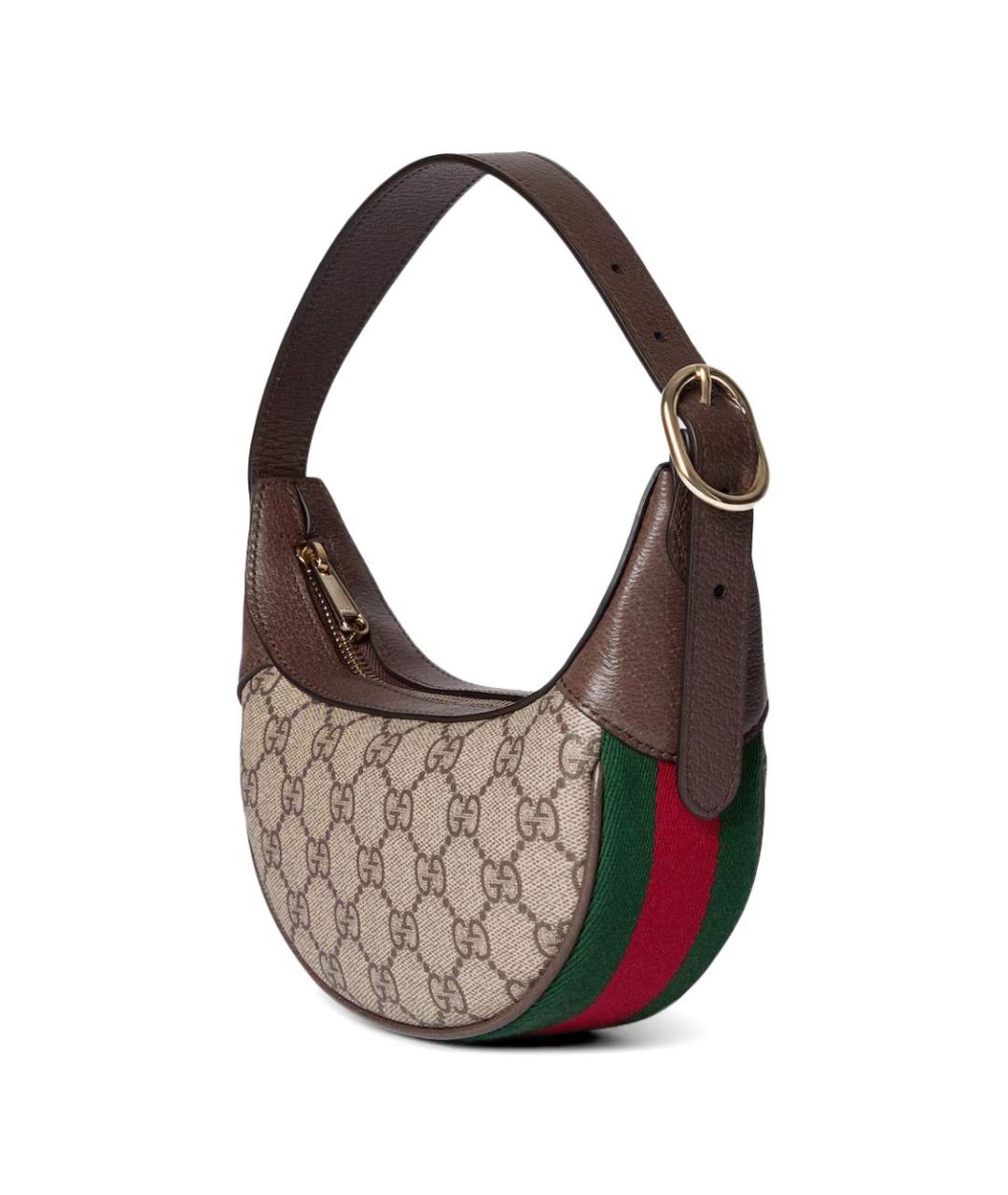 GUCCI Коричневая сумка через плечо из искусственной кожи, фото 3