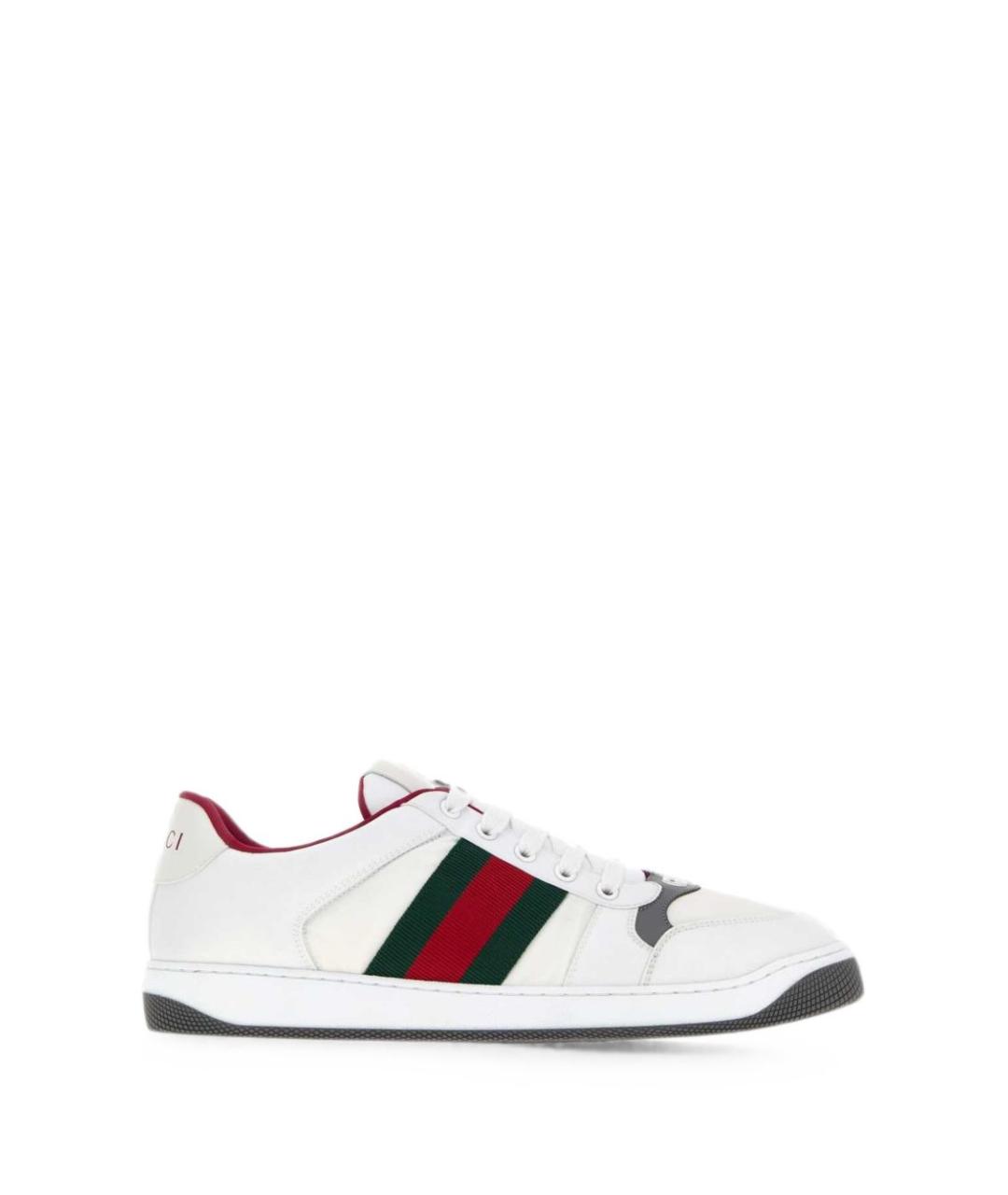 GUCCI Белые синтетические низкие кроссовки / кеды, фото 3