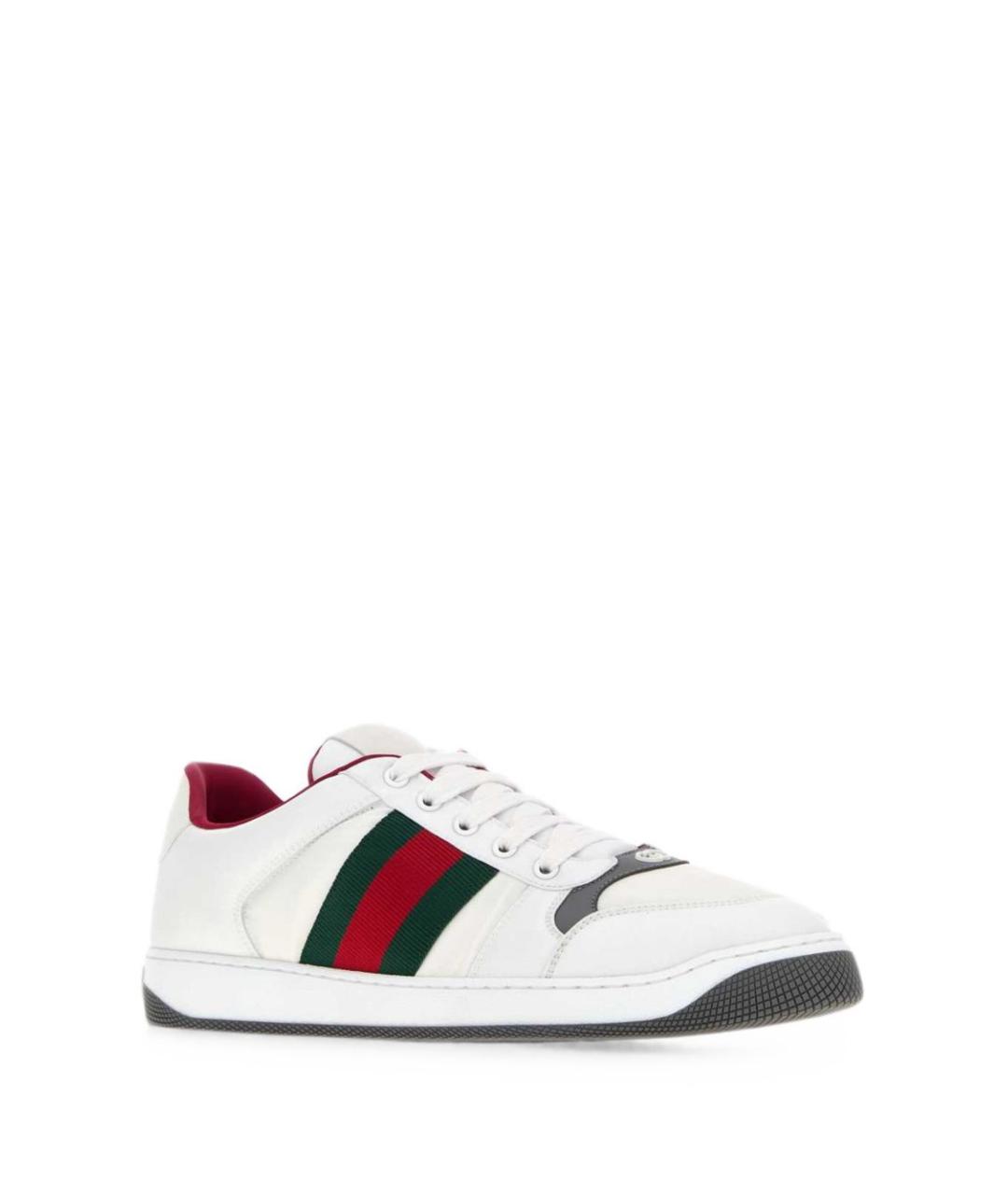 GUCCI Белые синтетические низкие кроссовки / кеды, фото 2