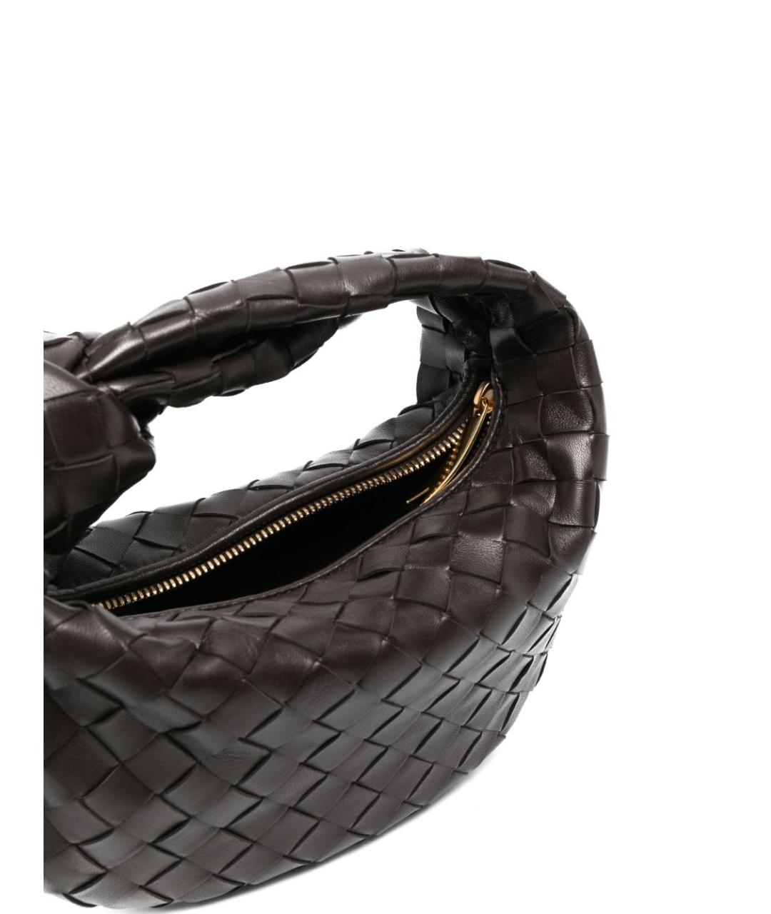 BOTTEGA VENETA Коричневая кожаная сумка через плечо, фото 4