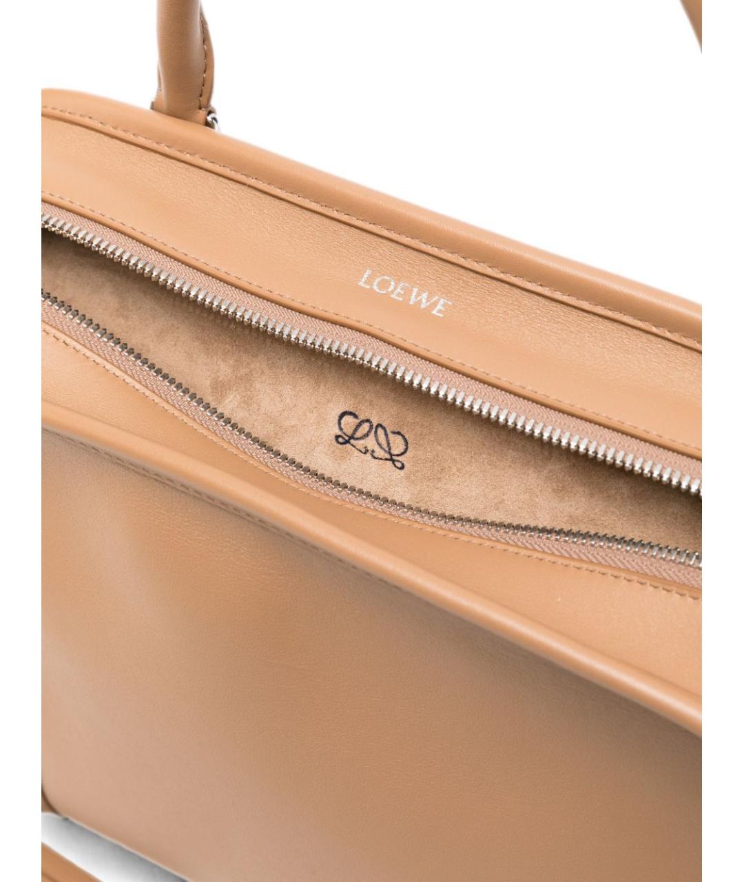 LOEWE Коричневая кожаная сумка через плечо, фото 3