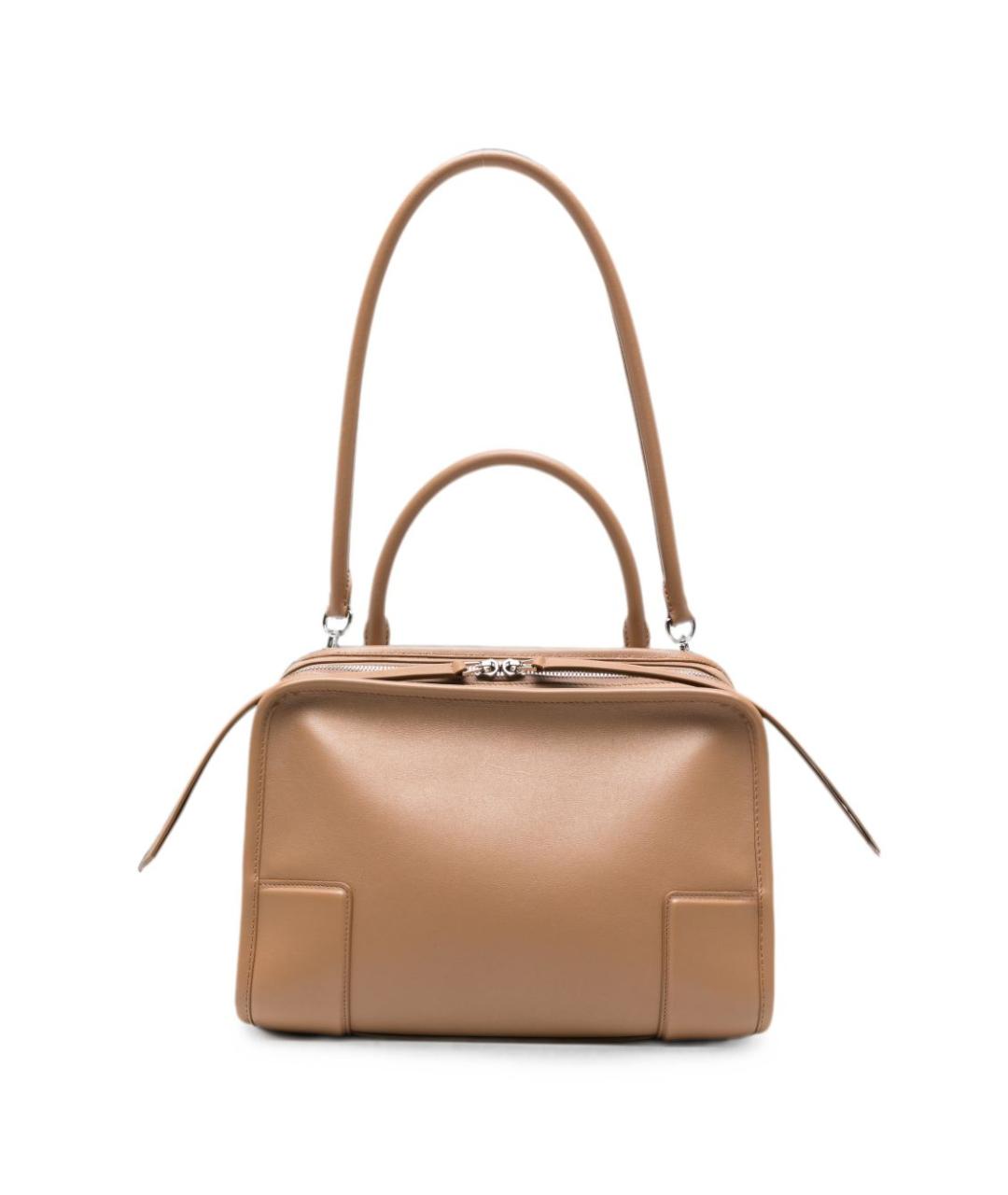 LOEWE Коричневая кожаная сумка через плечо, фото 1
