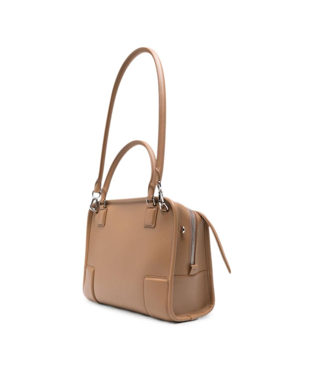 LOEWE Коричневая кожаная сумка через плечо, фото 4