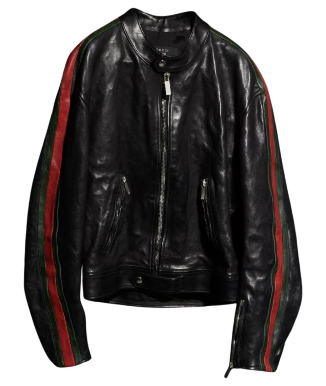 GUCCI Черная кожаная куртка, фото 1