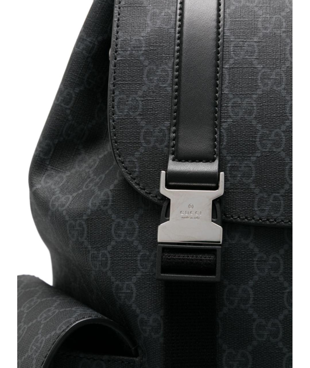 GUCCI Черный рюкзак из искусственной кожи, фото 4
