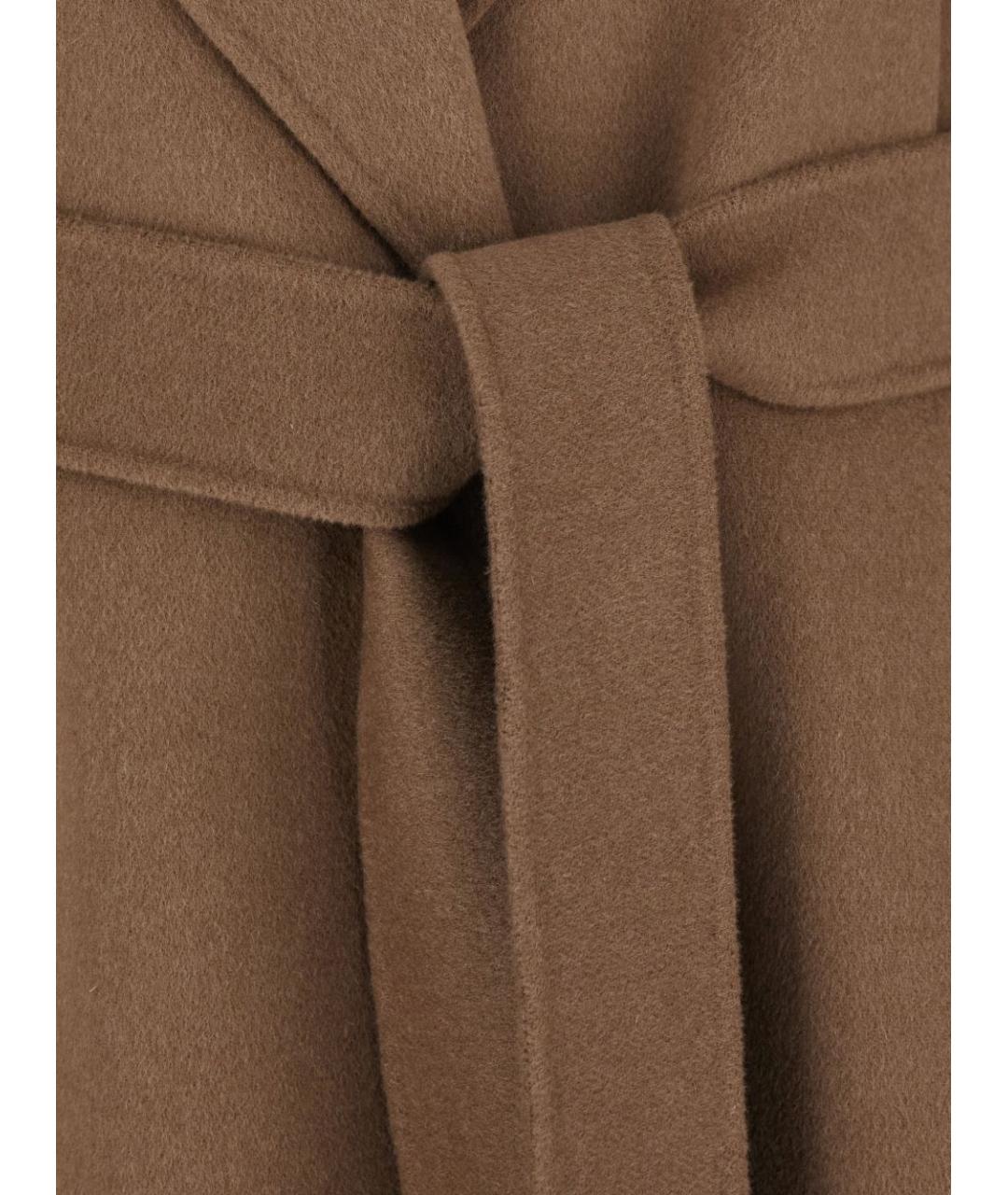'S MAX MARA Коричневое шерстяное пальто, фото 3
