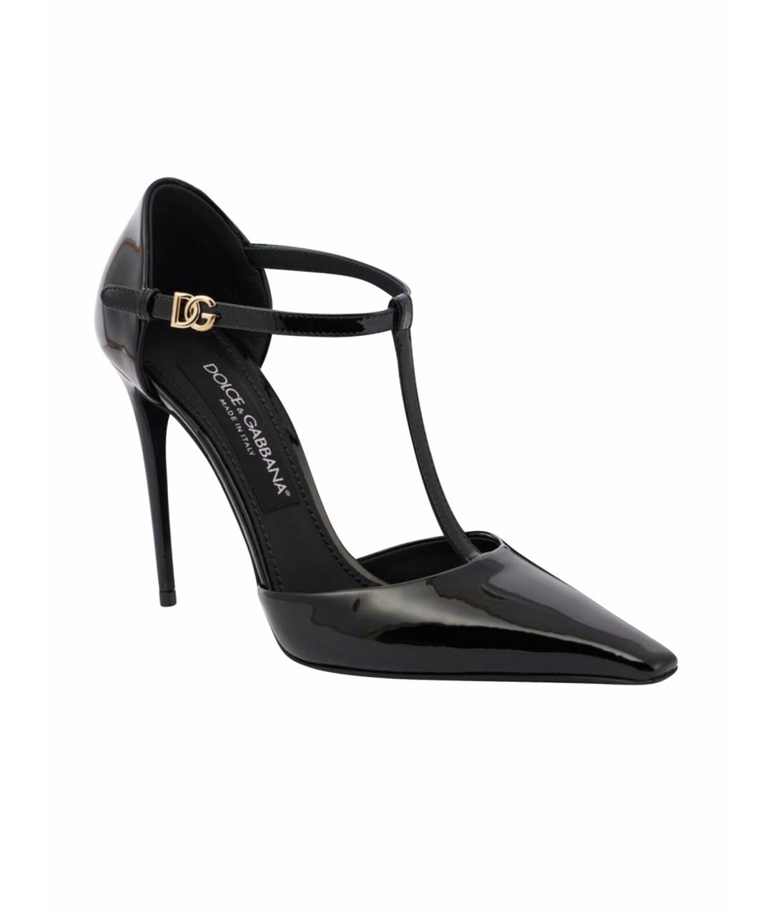 DOLCE&GABBANA Черные туфли из лакированной кожи, фото 1