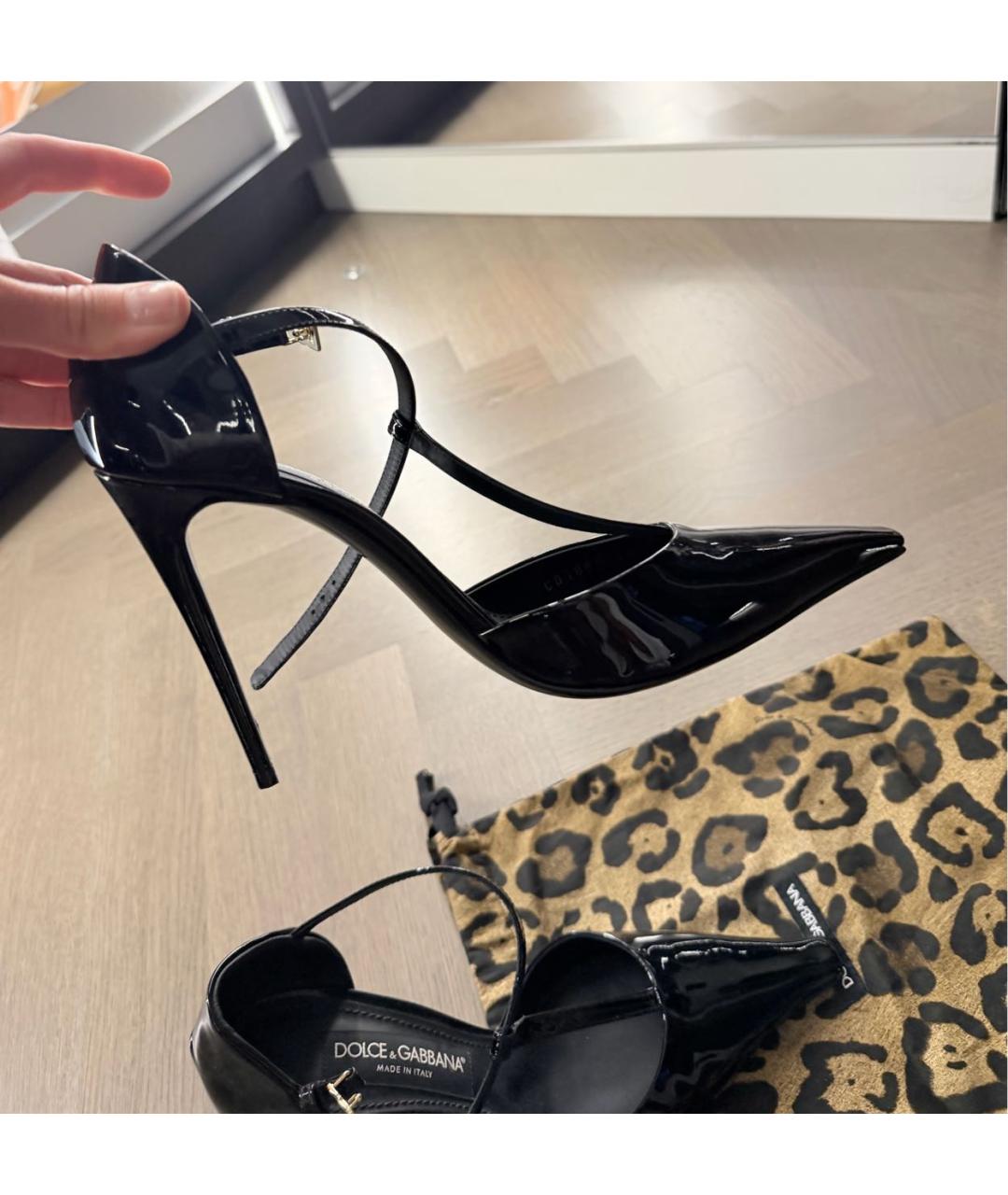 DOLCE&GABBANA Черные туфли из лакированной кожи, фото 8