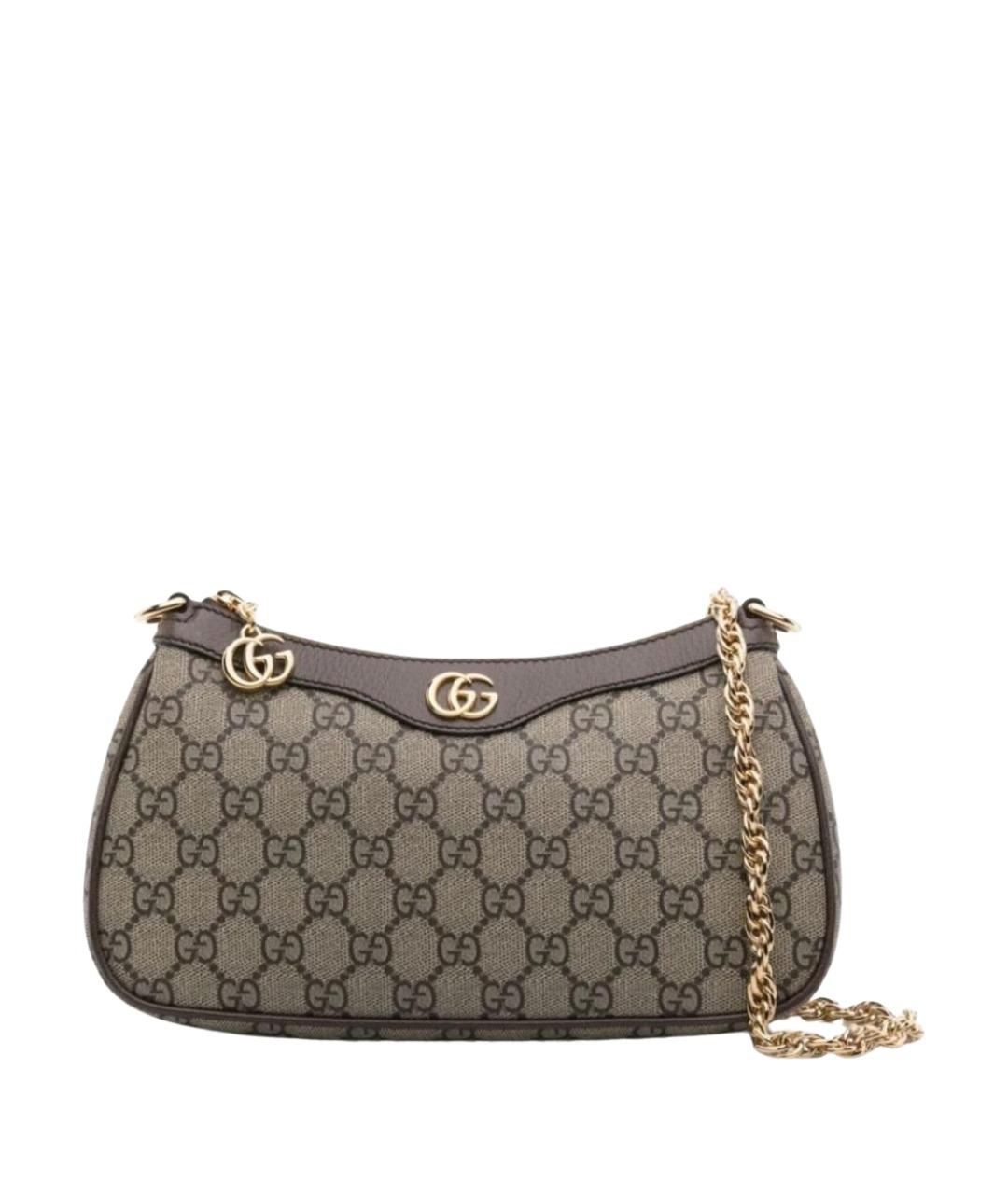 GUCCI Бежевая тканевая сумка через плечо, фото 1