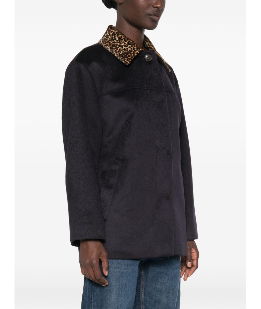 MAX MARA Синее шерстяное пальто, фото 4