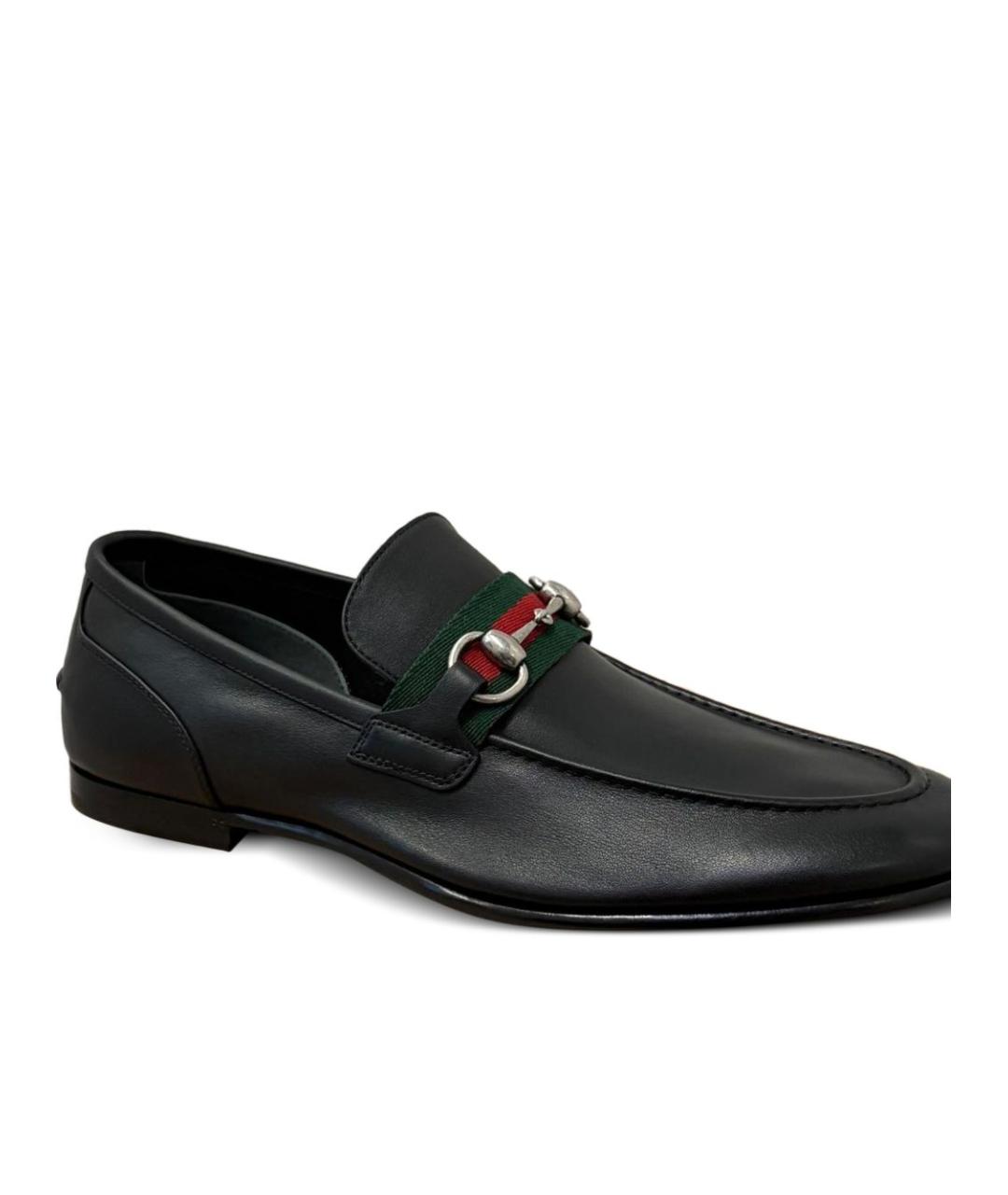 GUCCI Черные кожаные лоферы, фото 2