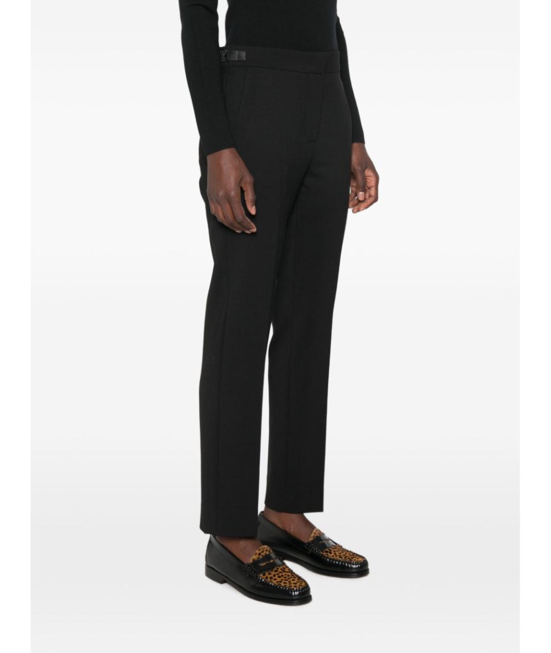 MAX MARA Черные шерстяные прямые брюки, фото 5