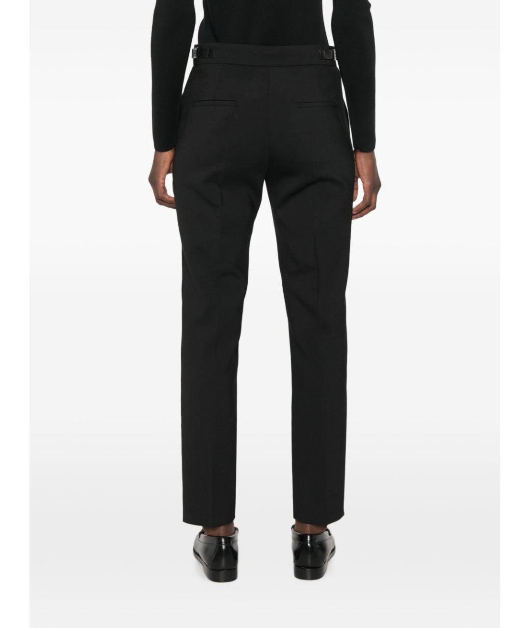 MAX MARA Черные шерстяные прямые брюки, фото 4