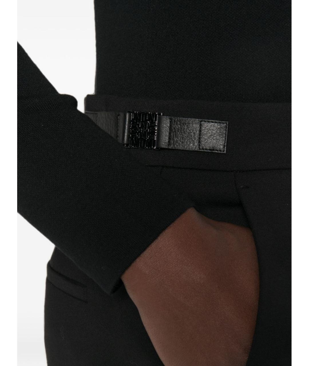 MAX MARA Черные шерстяные прямые брюки, фото 2