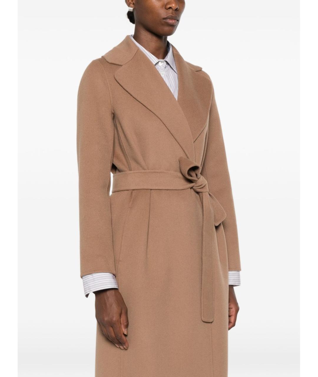 'S MAX MARA Бежевое шерстяное пальто, фото 3