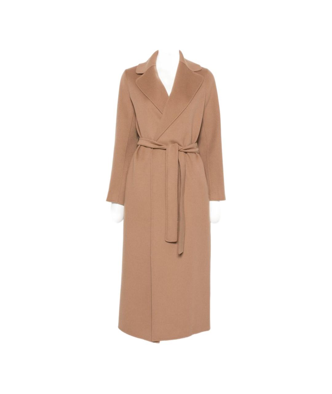 'S MAX MARA Бежевое шерстяное пальто, фото 6