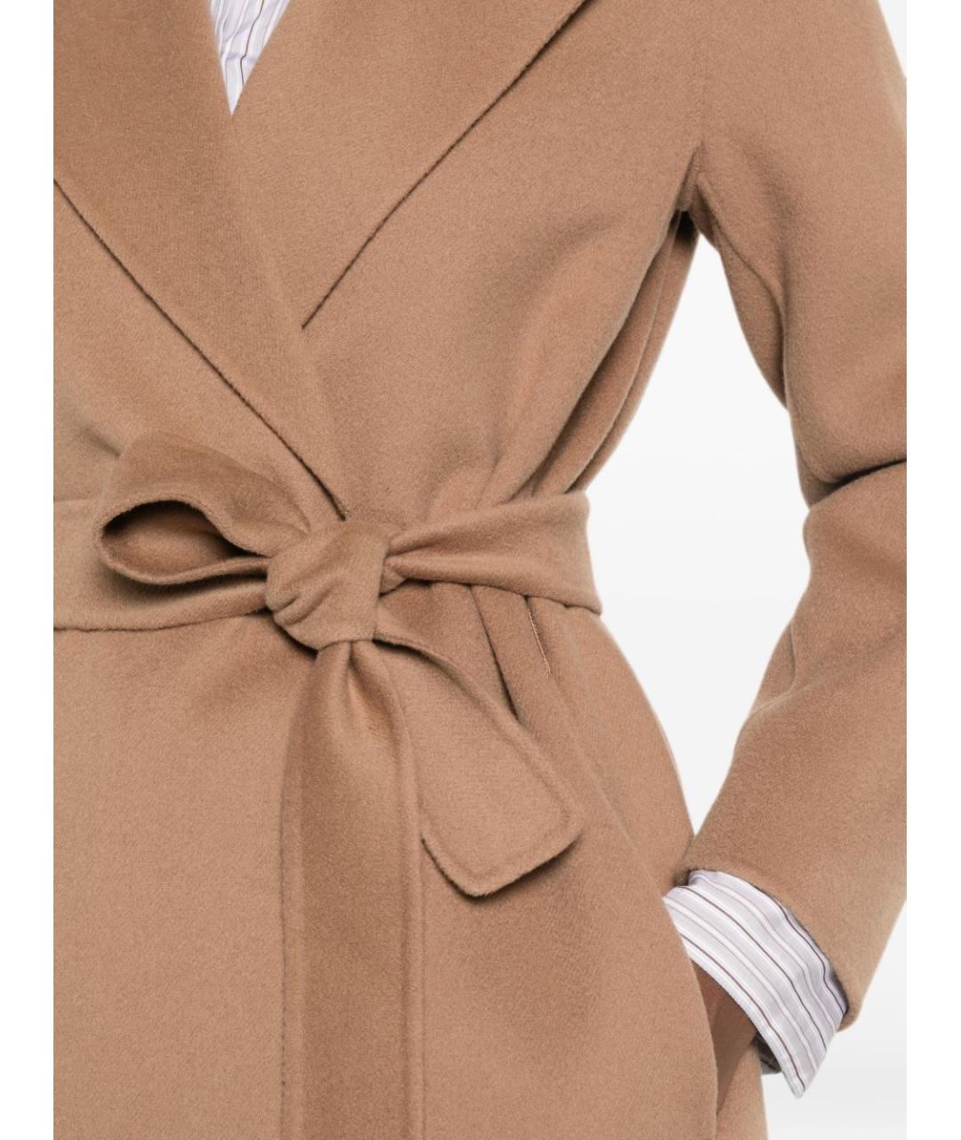 'S MAX MARA Бежевое шерстяное пальто, фото 4