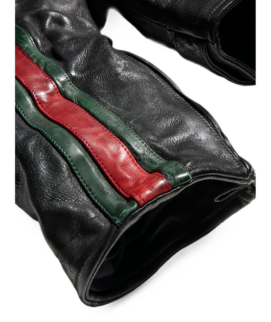 GUCCI Черная кожаная куртка, фото 2