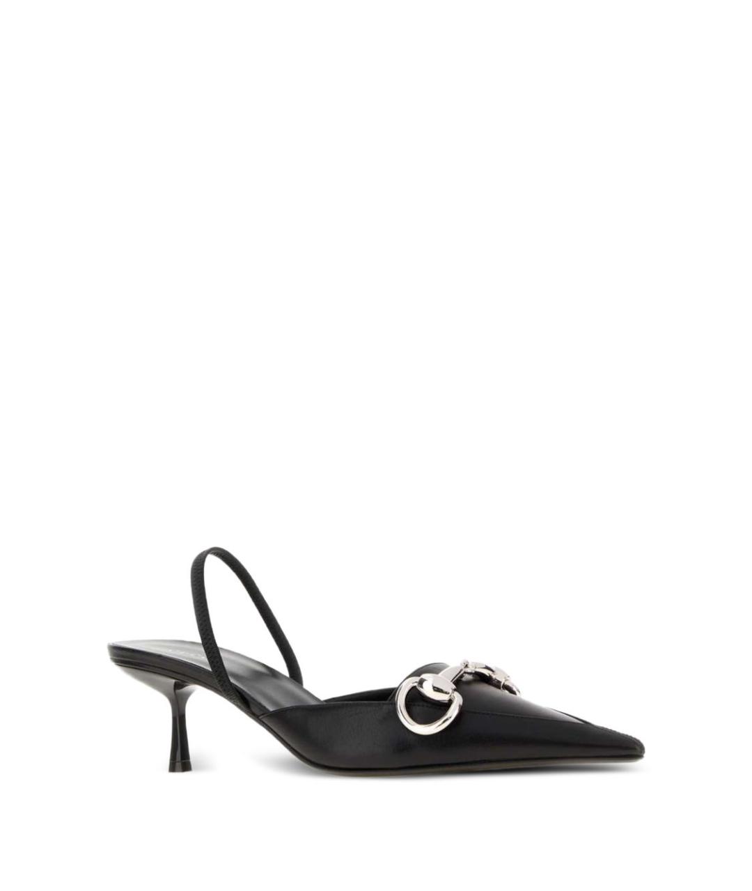 GUCCI Черные кожаные туфли, фото 2