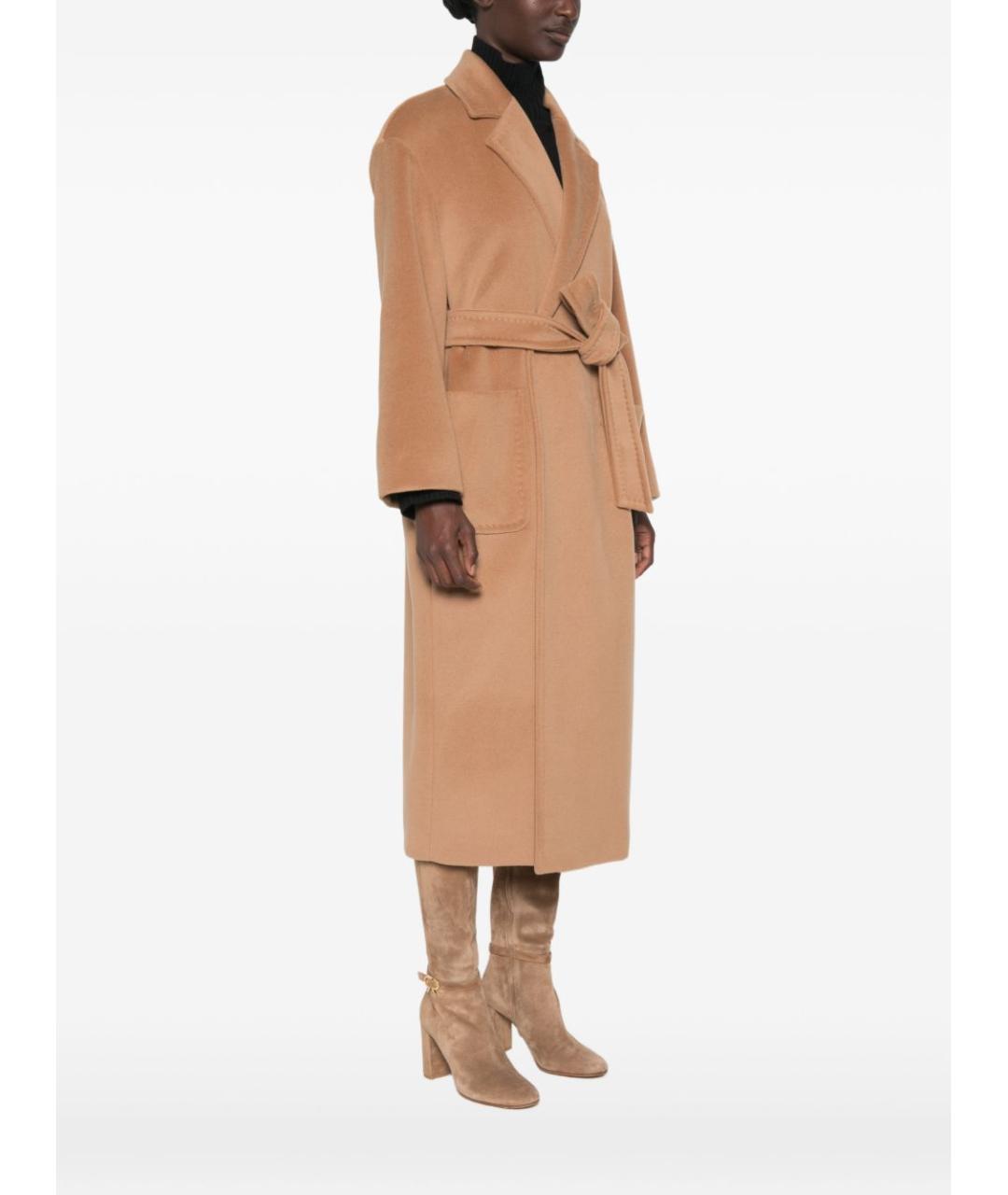 MAX MARA Бежевое шерстяное пальто, фото 2
