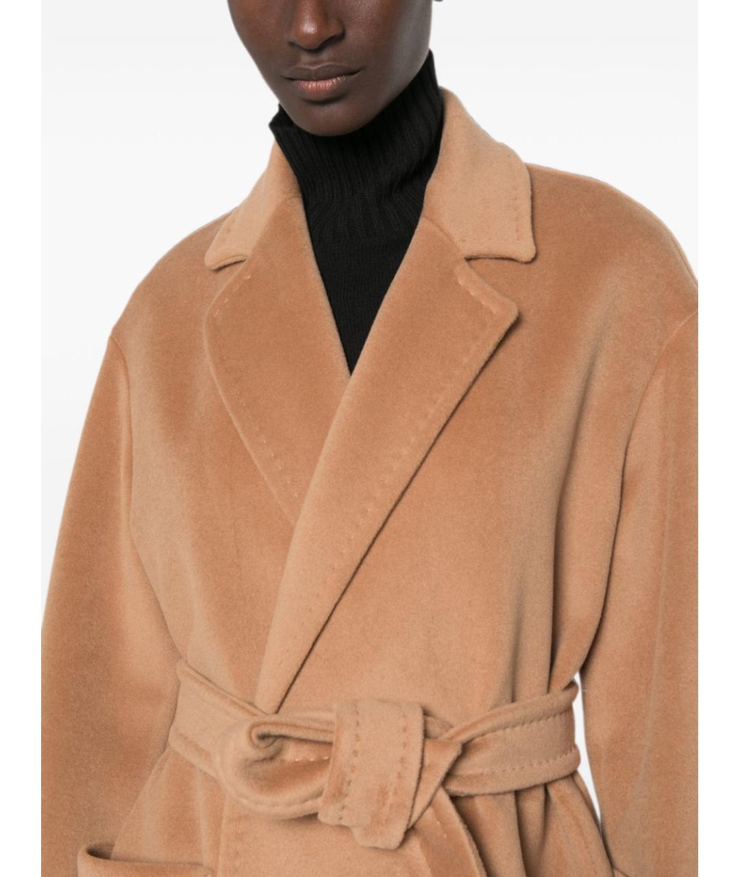 MAX MARA Бежевое шерстяное пальто, фото 3