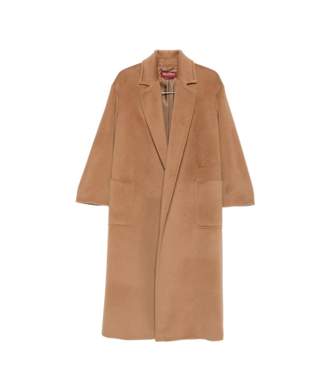 MAX MARA Бежевое шерстяное пальто, фото 1
