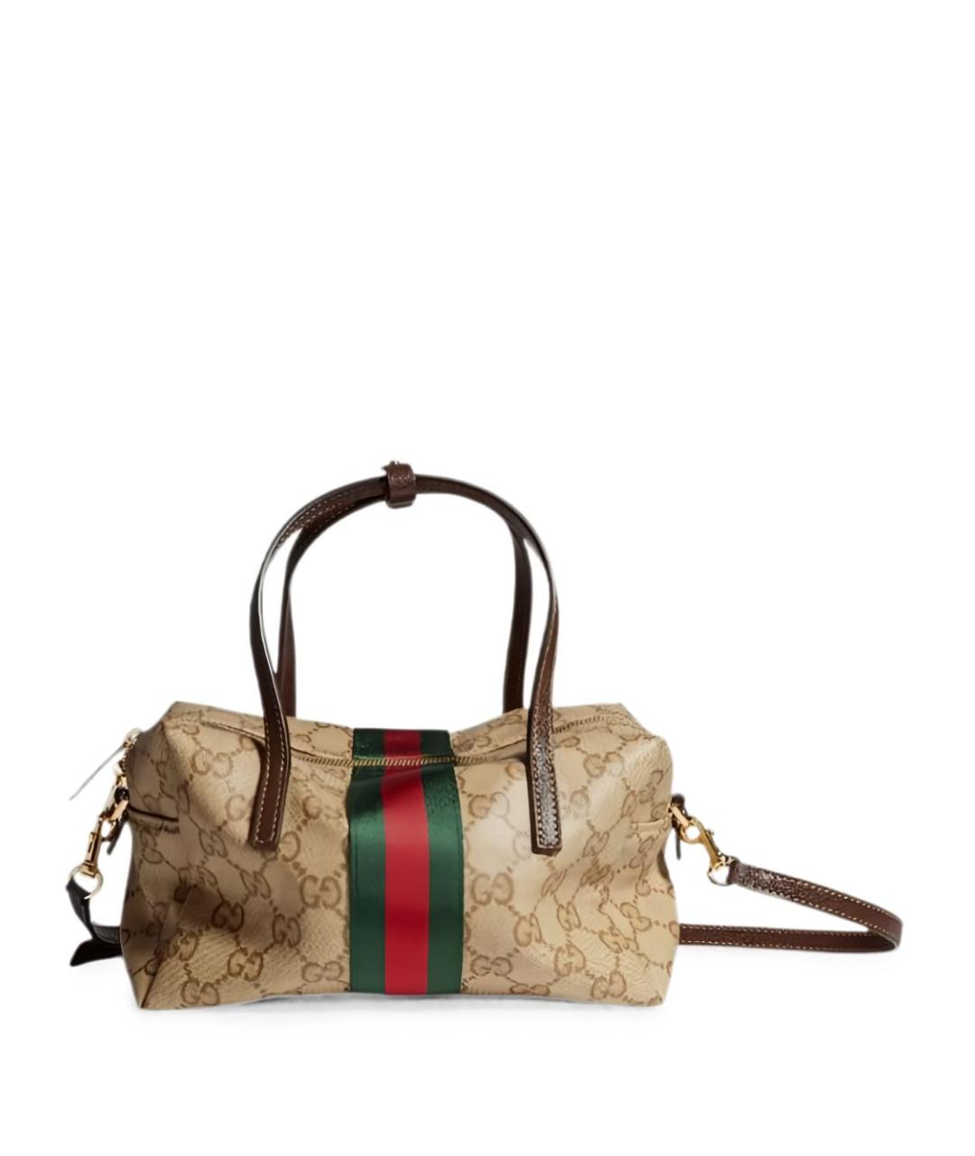 GUCCI Бежевая хлопковая сумка через плечо, фото 3
