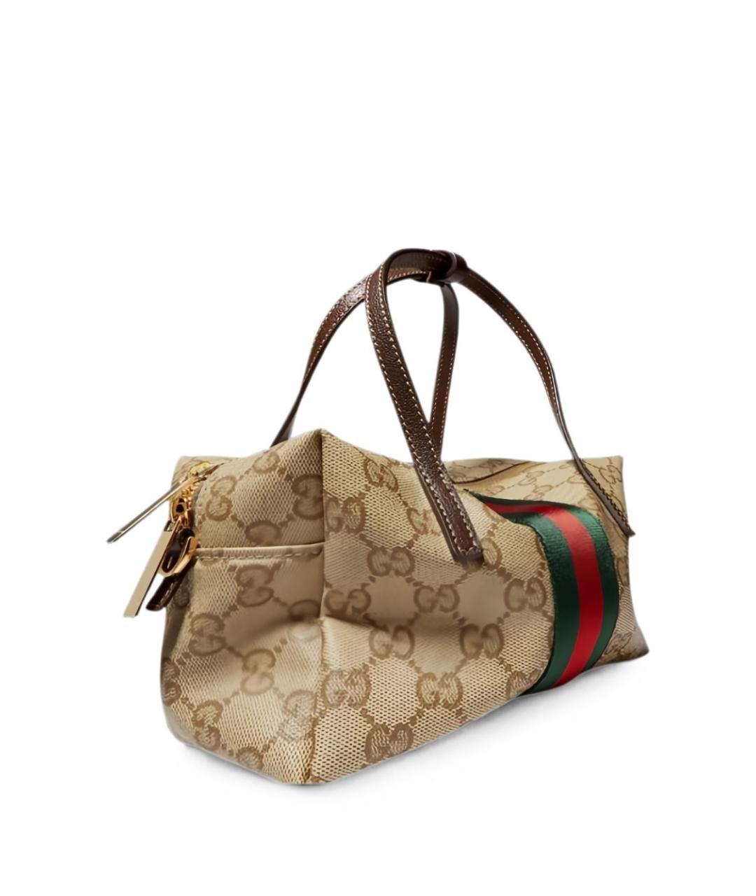 GUCCI Бежевая хлопковая сумка через плечо, фото 2