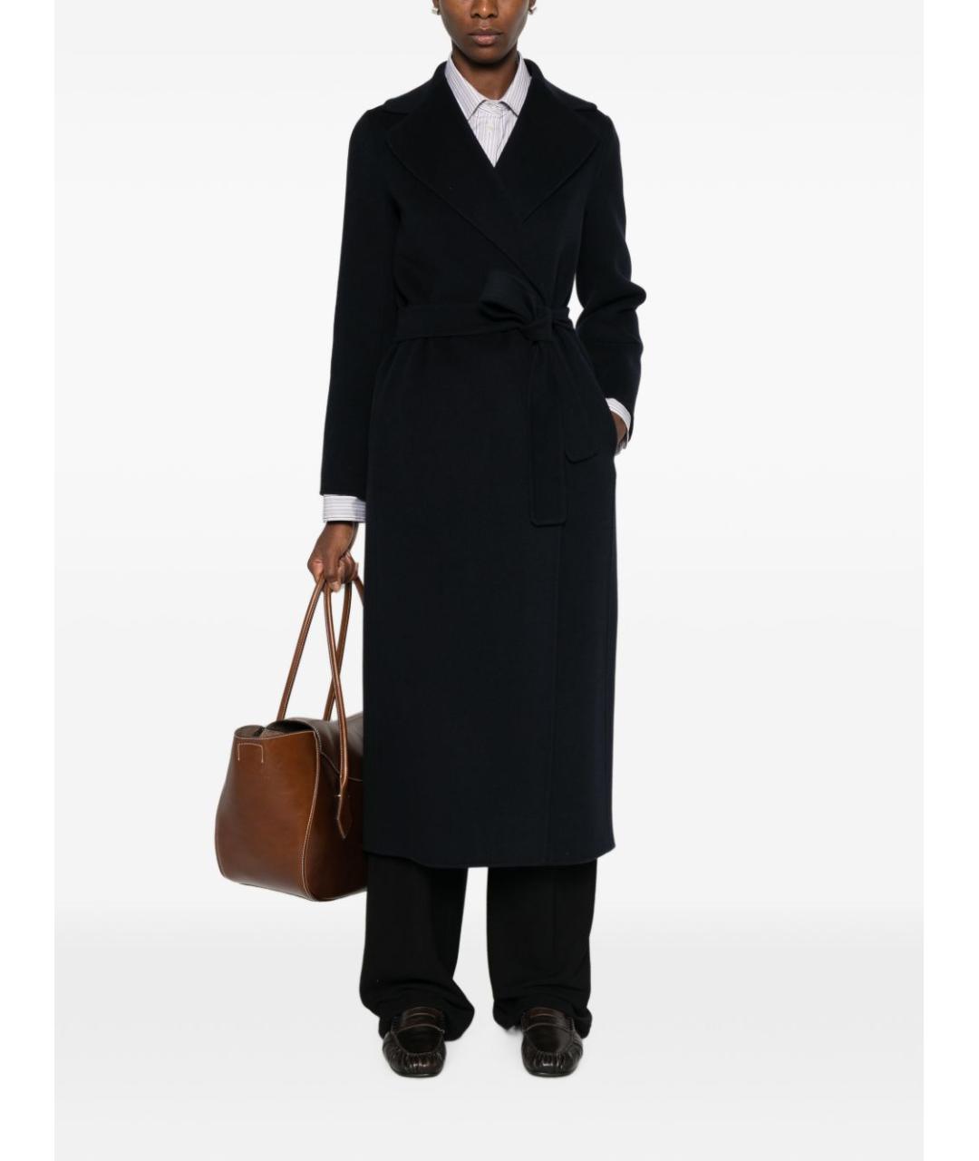 'S MAX MARA Синее шерстяное пальто, фото 5