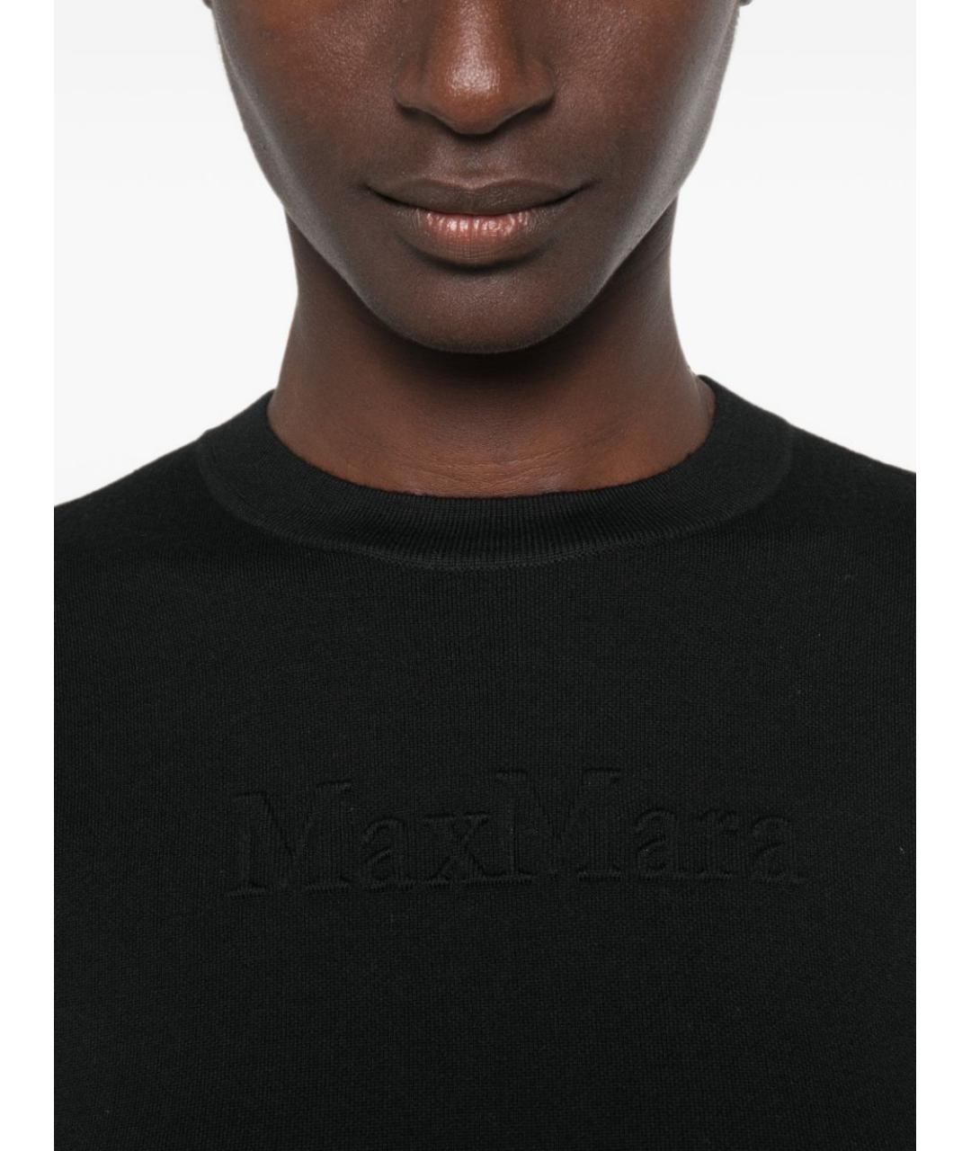 MAX MARA Черный шерстяной джемпер / свитер, фото 5