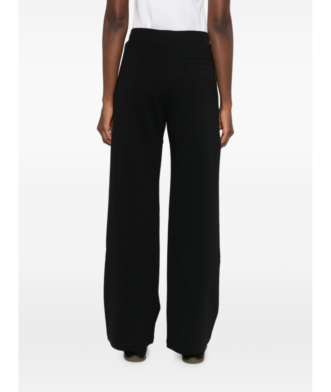 'S MAX MARA Черные хлопковые прямые брюки, фото 3