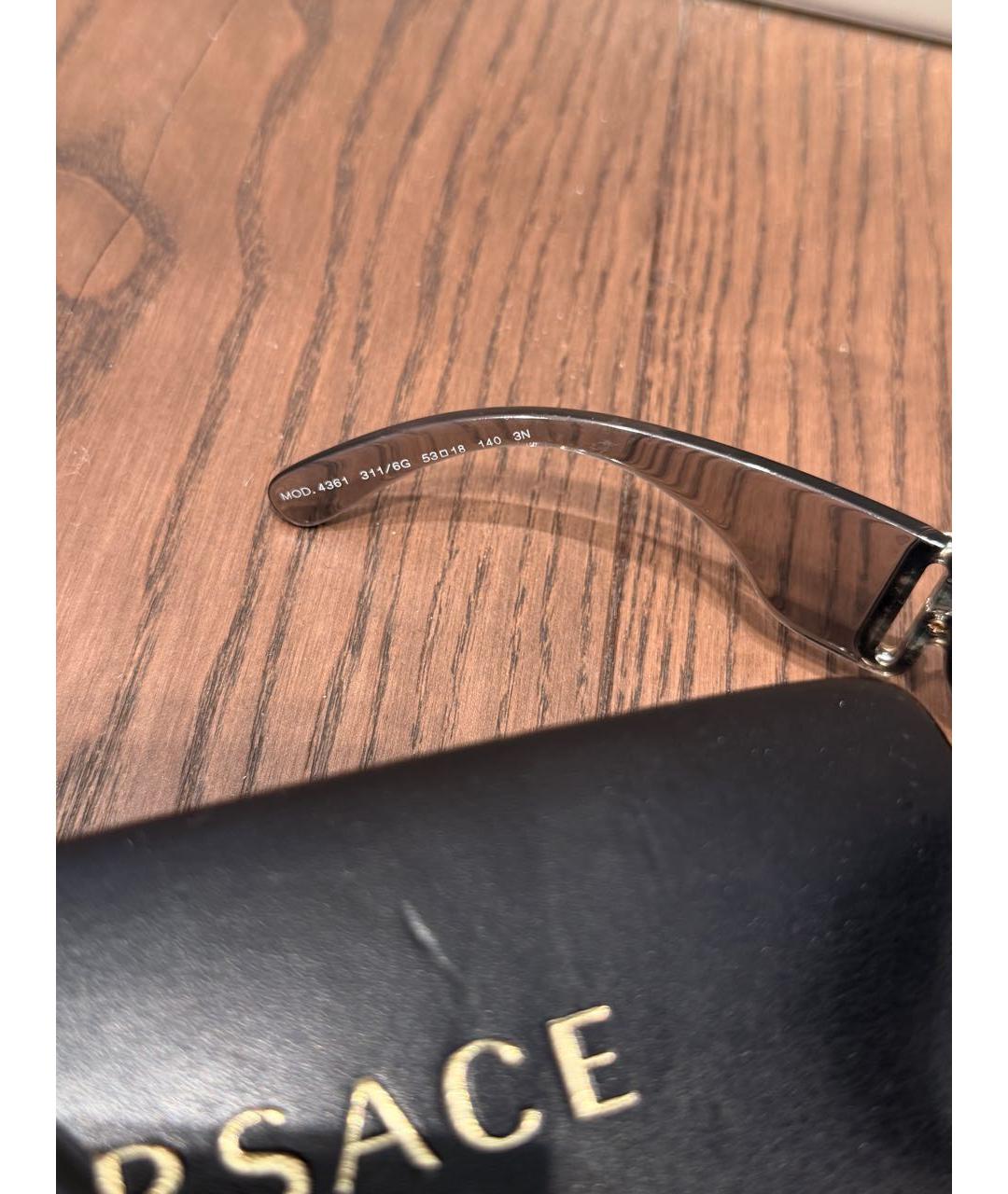 VERSACE Серые пластиковые солнцезащитные очки, фото 4