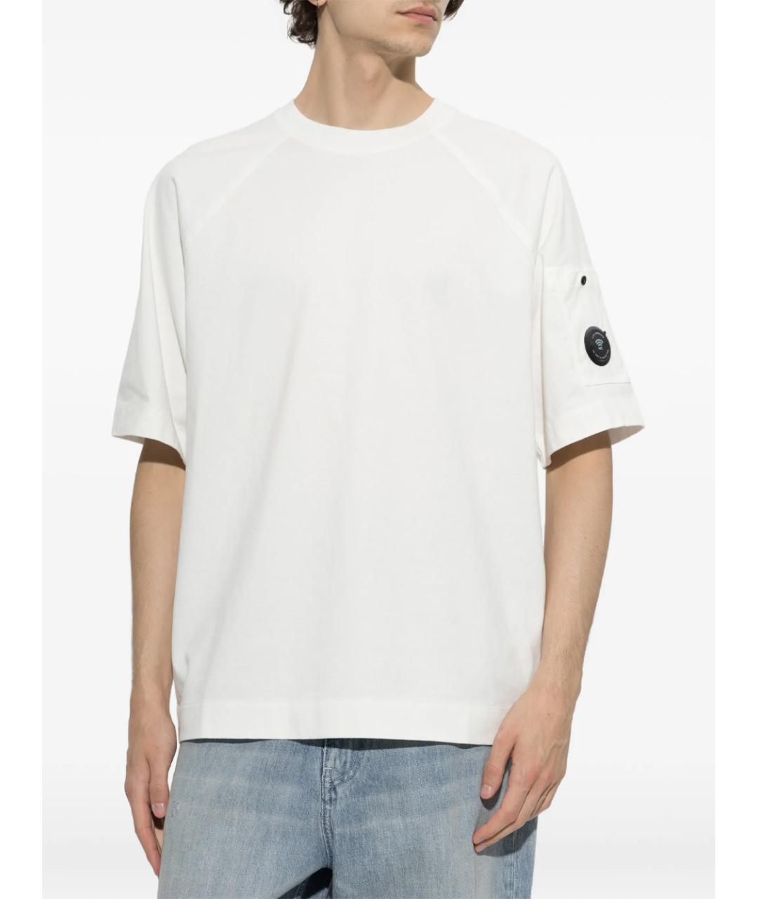 CP COMPANY Белая хлопковая футболка, фото 2