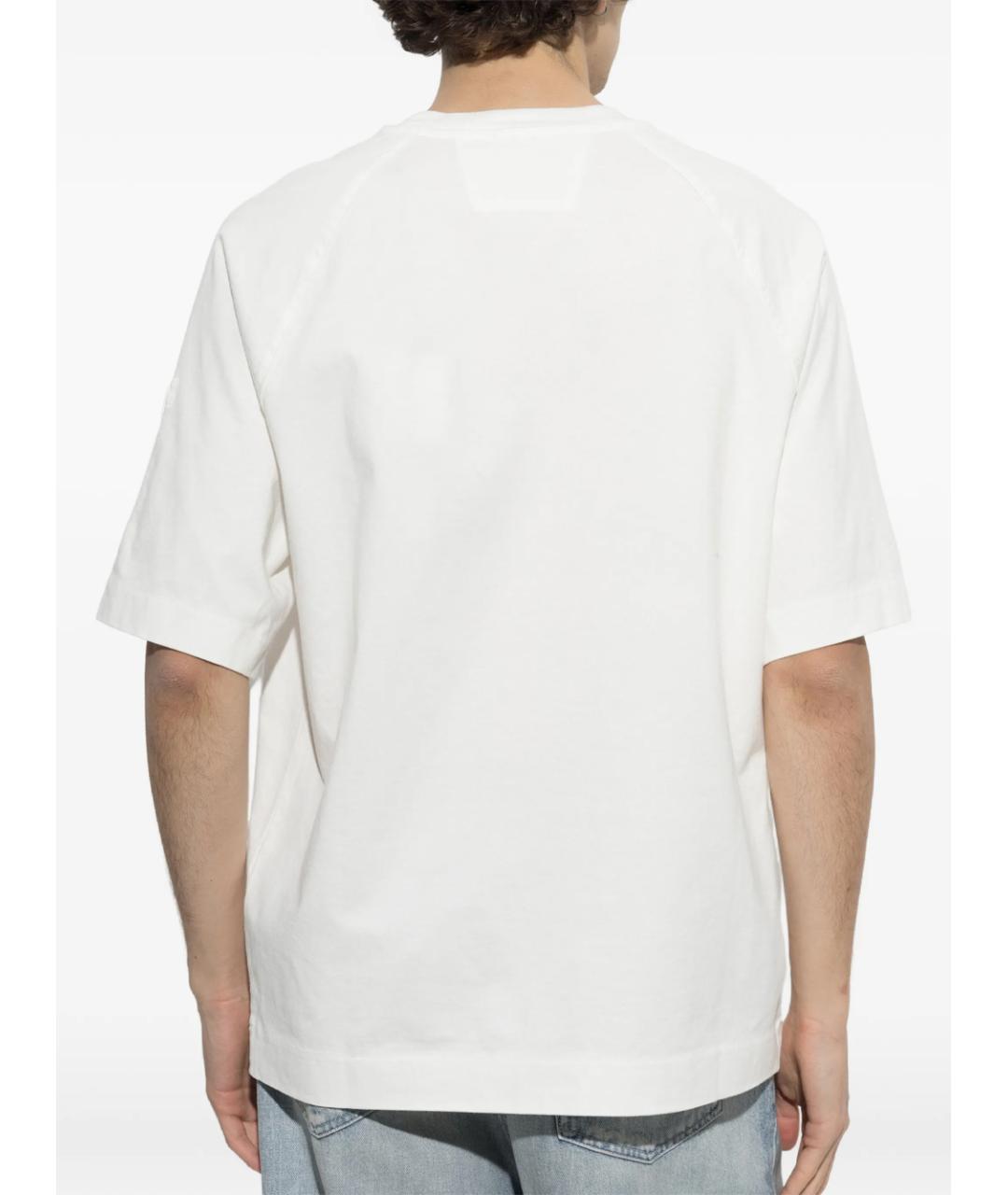 CP COMPANY Белая хлопковая футболка, фото 3