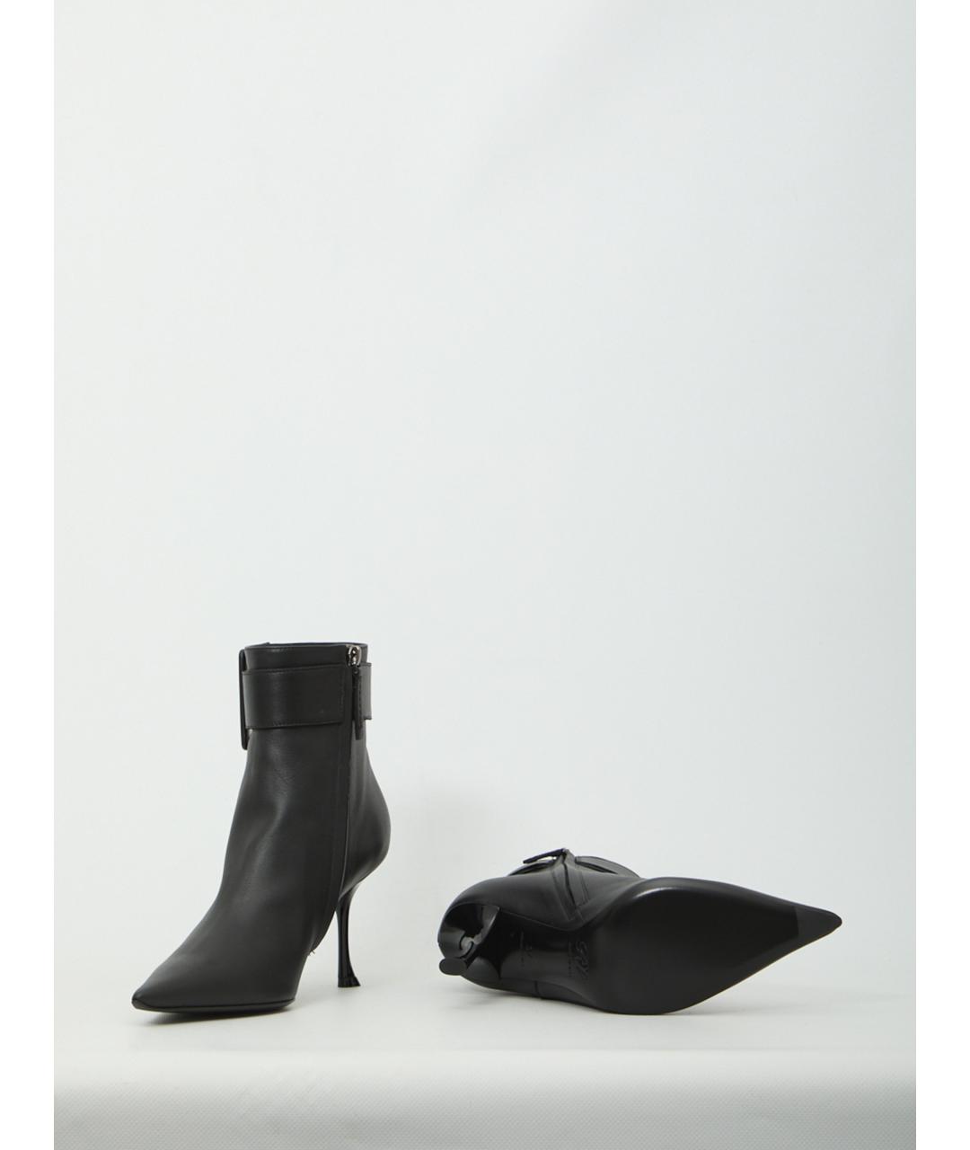 ROGER VIVIER Черные кожаные ботильоны, фото 5
